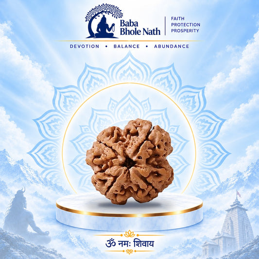 4 Mukhi Rudraksha Original Loose Bead (Nepali)