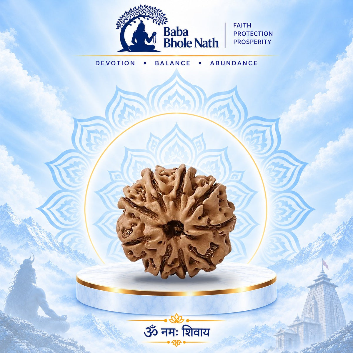 9 Mukhi Rudraksha Original Loose Bead (Nepali)