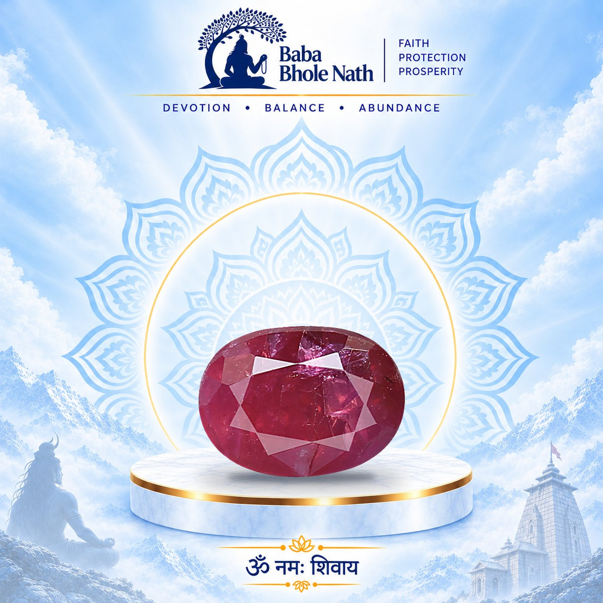 Ruby (Manik) Stone | Baba Bhole Nath